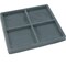 Gray Flocked Jewelry Tray Inserts 4 Slot & 16 Slot W/ Velvet Ring Pad Kit 12 Pcs